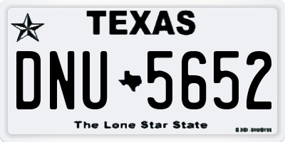TX license plate DNU5652