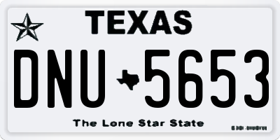 TX license plate DNU5653
