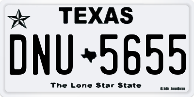 TX license plate DNU5655