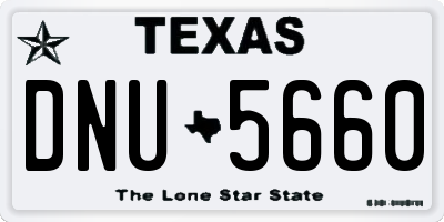 TX license plate DNU5660