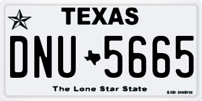 TX license plate DNU5665