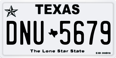 TX license plate DNU5679