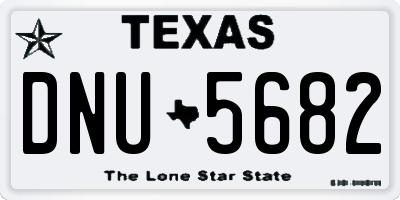 TX license plate DNU5682
