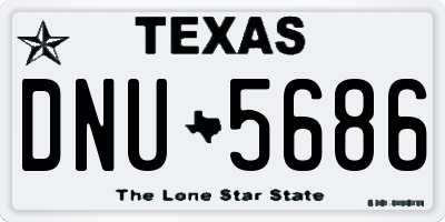 TX license plate DNU5686