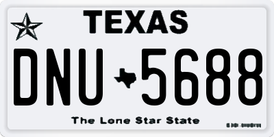 TX license plate DNU5688