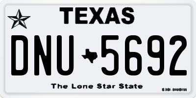 TX license plate DNU5692