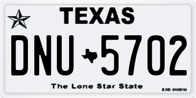 TX license plate DNU5702