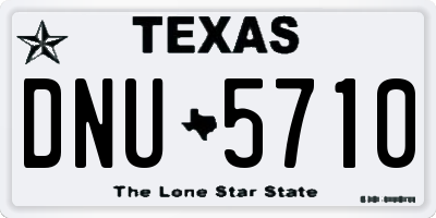 TX license plate DNU5710