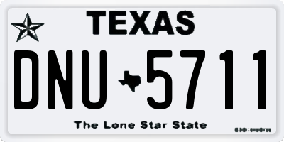 TX license plate DNU5711