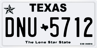 TX license plate DNU5712