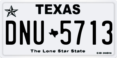 TX license plate DNU5713