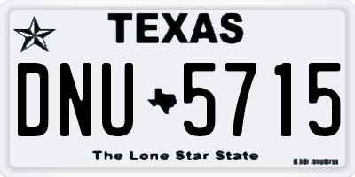 TX license plate DNU5715