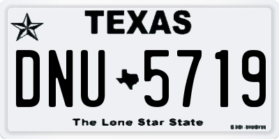 TX license plate DNU5719