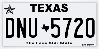 TX license plate DNU5720