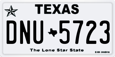 TX license plate DNU5723