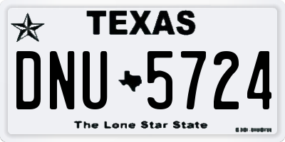 TX license plate DNU5724