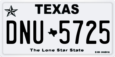 TX license plate DNU5725