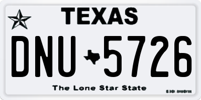 TX license plate DNU5726