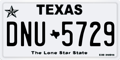 TX license plate DNU5729