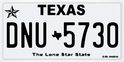 TX license plate DNU5730