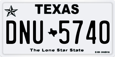 TX license plate DNU5740