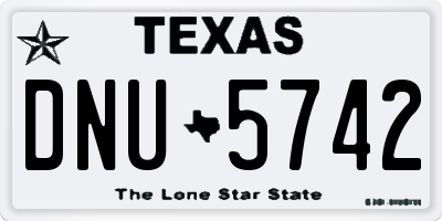 TX license plate DNU5742