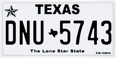 TX license plate DNU5743