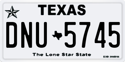 TX license plate DNU5745