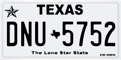 TX license plate DNU5752