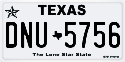 TX license plate DNU5756