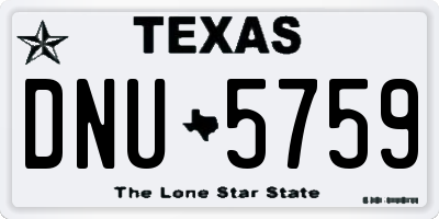 TX license plate DNU5759