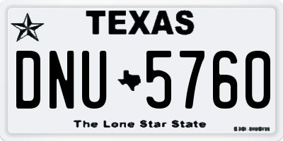 TX license plate DNU5760
