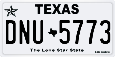 TX license plate DNU5773