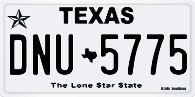 TX license plate DNU5775