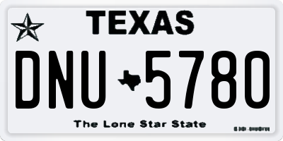 TX license plate DNU5780