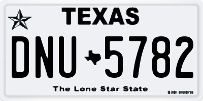 TX license plate DNU5782