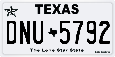 TX license plate DNU5792