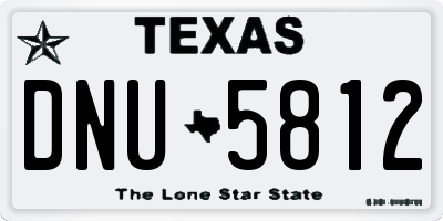 TX license plate DNU5812