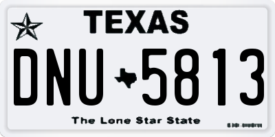 TX license plate DNU5813