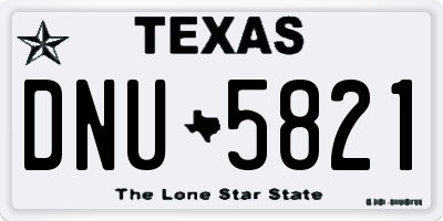 TX license plate DNU5821