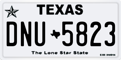 TX license plate DNU5823