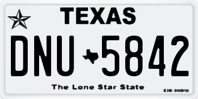 TX license plate DNU5842