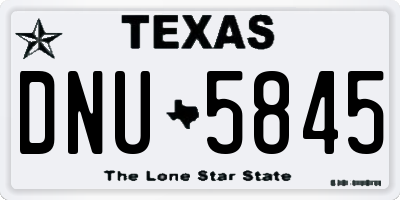 TX license plate DNU5845