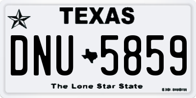 TX license plate DNU5859