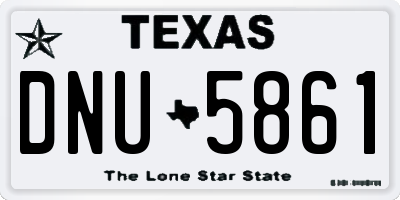 TX license plate DNU5861
