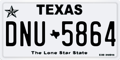 TX license plate DNU5864
