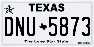 TX license plate DNU5873