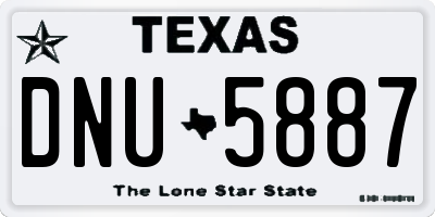 TX license plate DNU5887