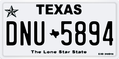 TX license plate DNU5894