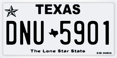 TX license plate DNU5901